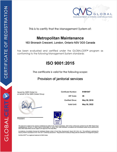 ISO 9001 Certificate